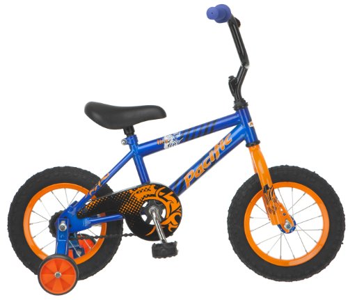 Pacific Boy's Flex 12-Inch Bicycle, Blue/Orange