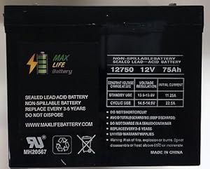 UB12750 45821 12V 75AH Grp 24 Battery Scooter Wheelchair Mobility Deep Cycle