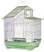 Blue Ribbon Slanted Gable Style Roof Bird Cage, 14-Inch by 18-Inch by 23-Inch, Slate Grey/Prarie Green