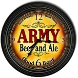 Army 's Beer and Ale Black Cascading Pub Style Wall Clock