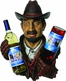display Rivers Edge Wall Mount Wine Bottle Holder (Cowboy 2, 14.75 x 8.25 x 20)