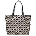 Michael Kors Jet Set Monogram Signature Logo Tote in Black