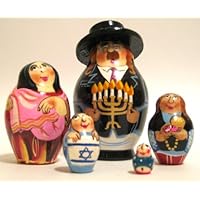 Jewish family Russian Nesting Doll * 5pc /4 in * m.j4-3
