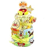 おむつケーキ アンパンマン 2段 出産祝い ベビーギフト タオル スタイ タンバリン ぬいぐるみ anpanman30_31