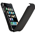 Modelabs - Etui de protection aspect carbone pour iPhone - Noir