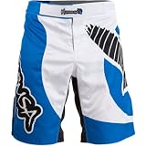 Hayabusa Official MMA Chikara Performance Shorts w/ Free B&F Heart Sticker Bundle - Blue