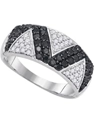 0.90CTW BLACK DIAMOND MICRO-PAVE RING