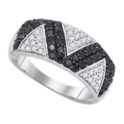 Cheap Girls Jewelry 0.90CTW BLACK DIAMOND MICRO-PAVE RING For Sale