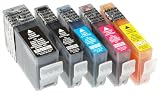 KMP C15V Tintenpatronen   (ersetzt BCI-3eBK, BCI-6BK, BCI-6C, BCI-6M, BCI-6Y)1 x black 3eBK, 1 x black 6BK, 1 x cyan 6C, 1 x magenta 6M, 1 x yellow 6Y