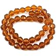 Brown Faceted Round Glass Beads Beading 7.5mm 13" Str