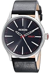 Nixon Men's A105 Sentry 42mm Stainless Steel Leather Quartz Movement Watch