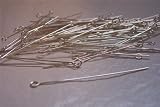 1.5 EYE Pins 22 Gauge Silver Plated Q.100