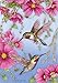 Toland Home Garden 107158 Hummingbirds with Pink Hummingbird Flag 28x40 Inch Double Sided Hummingbird Garden Flag for Outdoor House Bird Flag Yard Decoration
