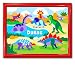 Dinosaurland Large Gloss Red Personalized Print