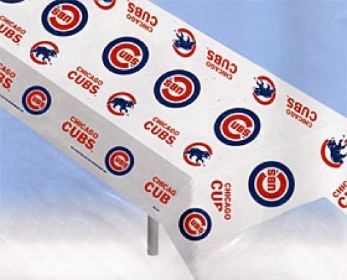 Caseys Distributing 9474639668 Chicago Cubs Plastic Table Cover