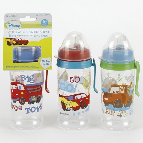 Disney Pixar Cars 12oz Clip & Go Sports Sipper Cup - Designs Vary