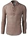 H2H Mens Casual Slim Fit Linen Henley Lightweight Roll-up Sleeve Shirt