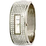 Henley Midnight polished chrome crystal watch