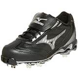 Mizuno Men's 9-Spike Pro Limited Low G4 Cleat,Black/Silver,12.5 M