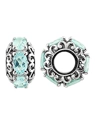 Storywheel® Aquamarine Bead / Charm in 925 Sterling Silver