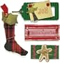Memories In The Making Adhesive Back 3-D Embellishment, Holiday Tag No.2 Joy with Stocking