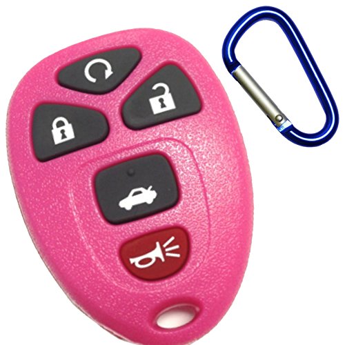 Discount Keyless Pink Replacement 5 Button Automotive Keyless Entry Remote Control Transmitter with Key Clip Compatible with GM Vehicles OUC60270