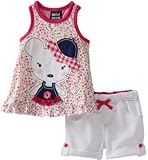 Mini Bean Baby-Girls Newborn Floral Knit Shirt And Short Set