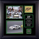 Rusty Wallace Framed 5x7 Photographs with Autographed Card/Race Tire and Personalized Nameplate