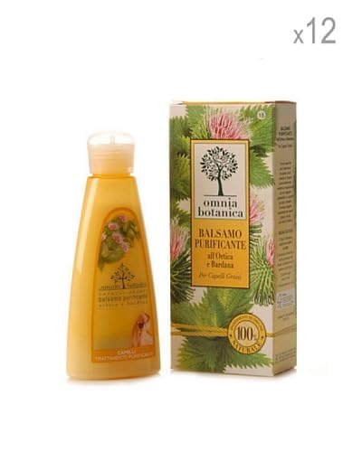 Omnia Botanica Set 12 Pezzi Balsamo Purificante Capelli Grassi Ortica e Bardana 150 ml cad.