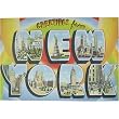 Cavallini Greetings from New York Gift Wrap Decoupage paper,vintage look poster or print