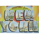 Cavallini Greetings from New York Gift Wrap Decoupage paper,vintage look poster or print