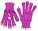 Kidorable Purple Butterfly Soft Acrylic Gloves for Girls w/Flowers and Butterflies