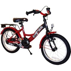 bike*star 40.6cm (16 Zoll) Kinder-Fahrrad - Farbe Schwarz & Rot