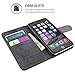Snugg iPhone 6 Plus / 6S Plus Wallet Case – Leather Card Case Wallet with Handy Stand Feature – Legacy Series Flip Phone Case Cover in Grey