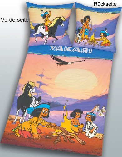 Herding 444540050 Bettw&auml;sche Yakari, 80 x 80 cm + 135/200 cm, Linon