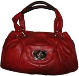 Women's B Makowsky Leather Purse Handbag Victoria Shopper Rust
