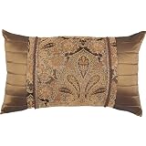 Bold Patterned Gold and Bronze 13 x 22 Valenciaga Pillow by Jennifer Taylor