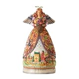 Jim Shore Heartwood Creek 4-Seasons Mini Angel with Fall Scene Figurine, 4-3/4-Inch