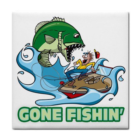 Face Towel (Wash Cloth) of Comedic Gone Fishin (Gone Fishing)