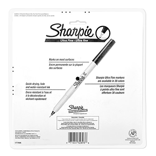 Sharpie Ultra Fine Point Permanent Markers, 24-Pack, 80's Glam Assorted Colors (32893PP) - Thumbnail 4