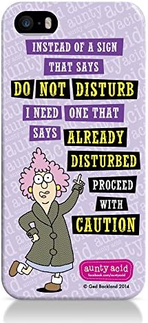 Aunty Acid Apple iPhone 5/5S Already Disturbed Proceed With Caution Full Wrap Hard Back Case Cover