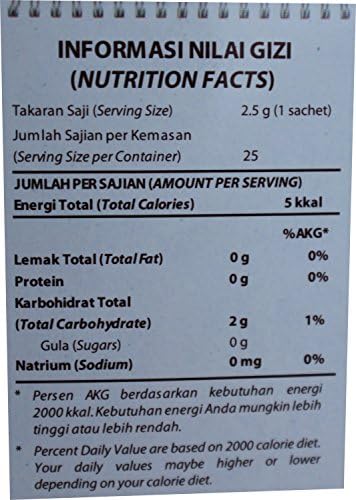 Tropicana Slim Classic - Corn Extracted Sweetener Low Calorie 25 Sachets @ 2.5 Gram