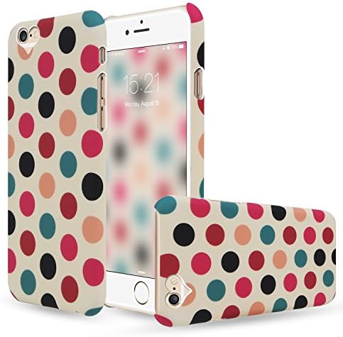 iPhone 6S Case / iPhone 6 Case, Mouselemur Colorful Polka Dotted Pattern Slim Hard Case Cover With Luminous Design Cover for iPhone 6/6S 4.7 Inch