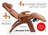 Human Touch Perfect Chair, Electric Base, with Folding Footrest ln Walnut with a Premium Cognac All  Thumbnail Image