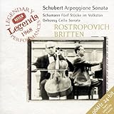 Schubert: Sonata for Arpeggione (bowed guitar) & Piano, d.821 / Schumann: 5 Pieces in the Popular Style (Volkston), Op. 102 / Debussy: Cello Sonata