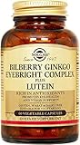 Solgar Bilberry Ginkgo Eyebright Complex Plus Lutein Vegetable Capsules, 60 Count