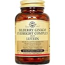 Solgar Bilberry Ginkgo Eyebright Complex Plus Lutein Vegetable Capsules, 60 Count