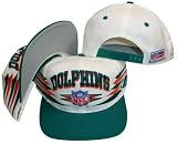 Miami Dolphins Vintage Diamond White/Aqua Two Tone Snapback Adjustable Plastic Snap Back Hat / Cap
