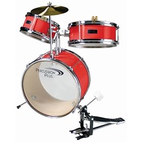 Click here to buy Percussion Plus Children's Kids Drum Set (SEAT NOT INCLUDED) - Red by Percussion Plus.