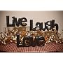 Live Laugh Love standing word set primitive decor